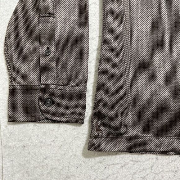 UNTUCKit Men's XXL Long Sleeve Polo Brown Collared Button Up Cotton Shirt - Picture 5 of 11